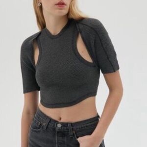 BDG Urban Outfitters Tammy Fitted Layer Shrug- Size SP